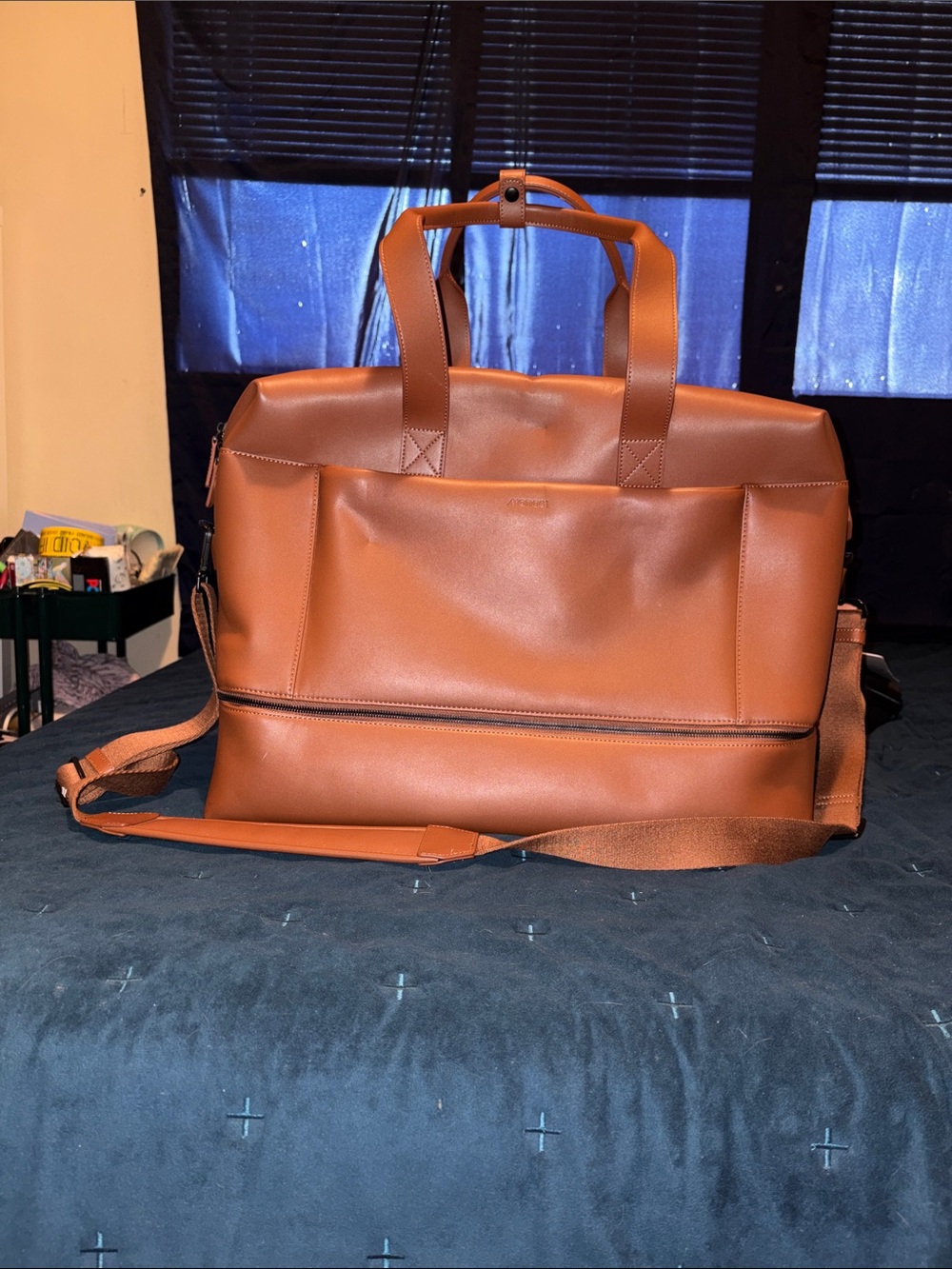 Mono’s Vegan Leather Travel Weekender Bag in Brown